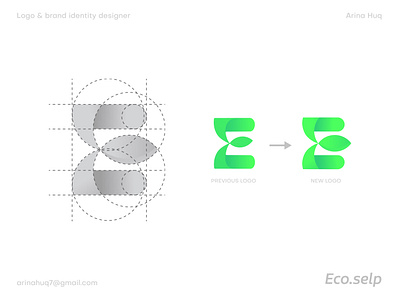 Logo redesign। golden ratio grid। grid logo abstract brand identity branding color palette design eco logo golden ratio logo green guide lines icons leaf logo logo grid logotype minimalist logo modern logo nature logo plant logo style guide visual identity