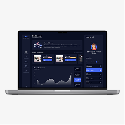 Cross Fit Dashboard ui ux