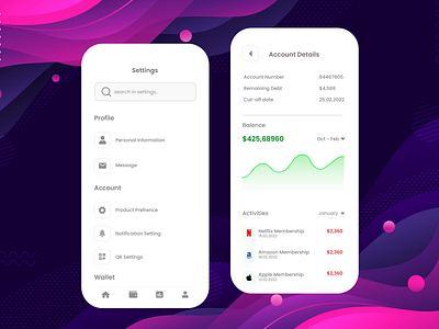 Expense Tracking App 3d app ui design creative ui design crypto ui design design graphic design illustration logo modern ui design ui ui design ux web design web ui