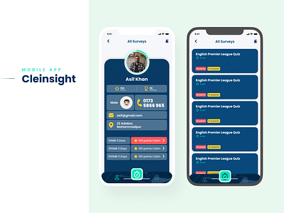 Cleinsight_Mobile App app design mobileapp portfolio responsive ui ux