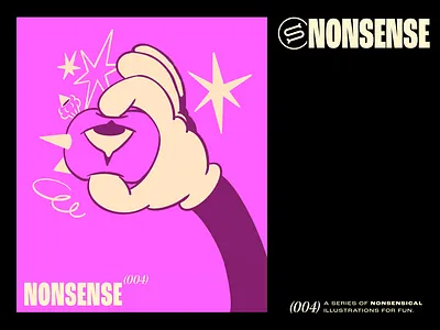 NONSENSE (004) design fun graphic design illustration illustrator procreate series type typography