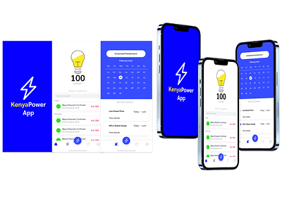 KenyaPower Utility App app branding dailyui design minimal mobile app ui ux web xd