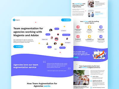 Team Augment Landing page augment branding design landing ui ux
