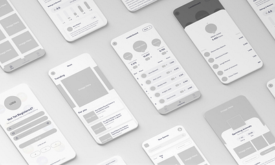 Wireframes UX appdesign design illustration logo mobile app ui uiux ux wireframes