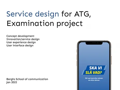 Service design - ATG concept development design thinking figma prototyping service design ui design ux