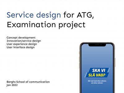 Service design - ATG concept development design thinking figma prototyping service design ui design ux