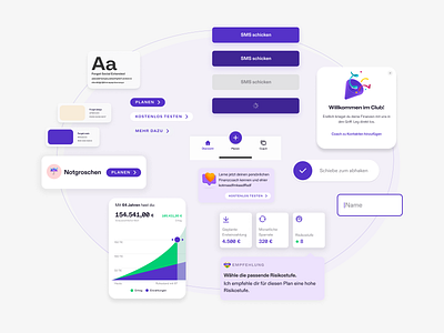 Forget Finance Designsystem alert app berlin button chips color components design design system designsystem finance graph input minimal navbar slider success ui