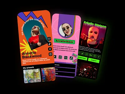 Profile pages design profile profile page template templates ui uiux