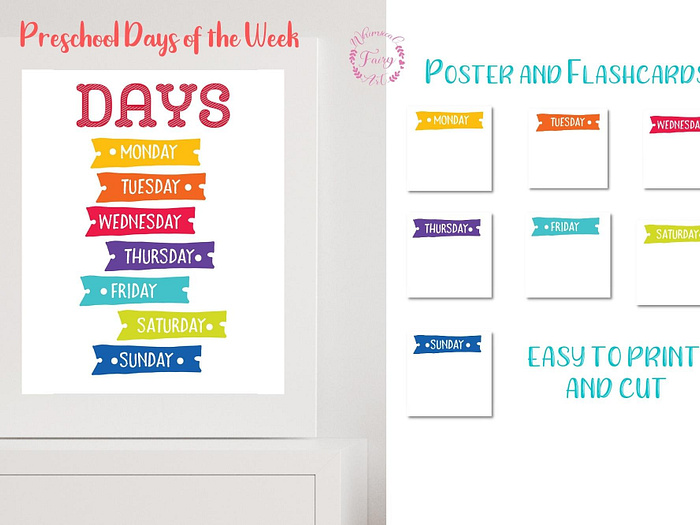 Preschool Days Of The Week Printable By Marcia On Dribbble preschool-days-of-the-week-printable-by-marcia-on-dribbble