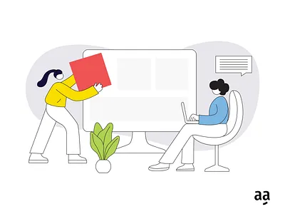 UX Design Process Illustration art branding cartoon character design drawing graphic design illustration logo ux vector