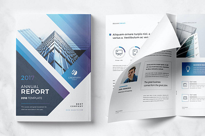 Annual Report Template a4 abstract annual annual report annual report template booklet brand brand identity branding business company corporate cover identity layout marketing profile report report template template