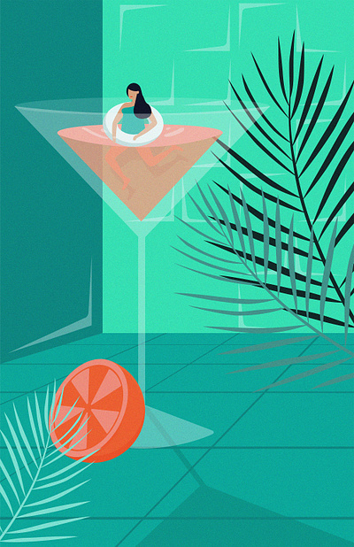Spritz In Spring character cocktail design graphic design illustration summer vector