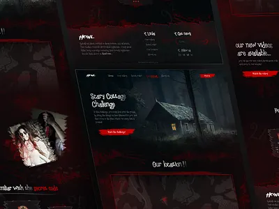Horror website design 💀👻 dark mood dark mood website horror horror design horror website ui ui design ui ux ux web website design