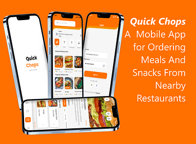 Quick Chops Mobile App app design ui ux