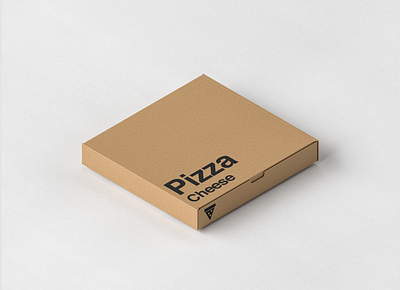 Minimal Cheese Pizza Box box mockup branding graphic design pizza pizza box product design weekly warmup