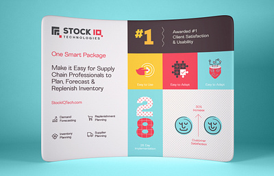 Tech Company Tradeshow Display grid system illustration large display marketing modular design tech company tradeshow