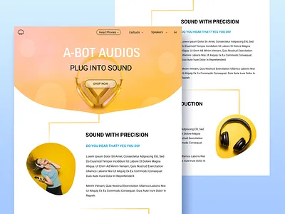 Audio Devices Site design graphic design header design illustration ui web webdesigner website