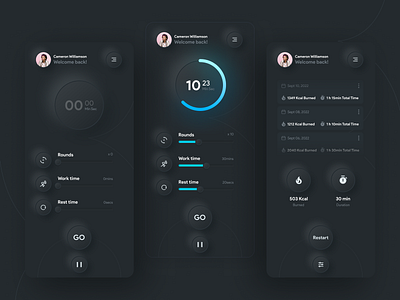 Chronometer Concept app app sport appdesign apple watch application chrono chronometer application dark mode darkmode design mobile flat illustration mobile design sport ui ux uxui walkthrough web website