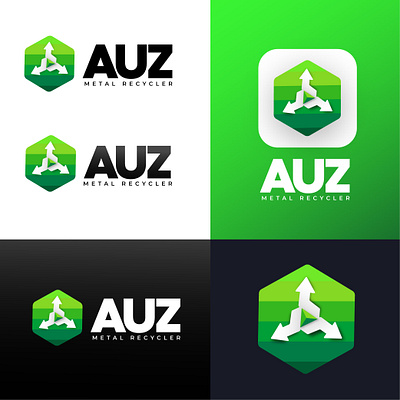 Auz Metal Recycler branding graphic design logo ui