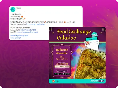 Food Exchange Calasiao branding design figma flat illustration minimal vector