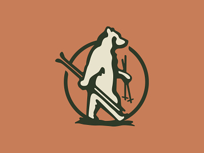 Skiing Bear bear design mark skiing