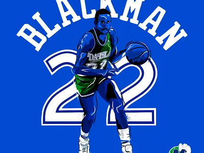 MAVS x BHM design illustration nba sports