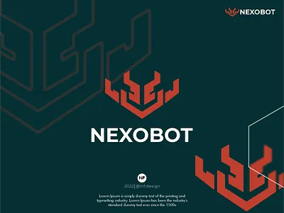 Nexobot logo apparel graphic design logocreator robot tech