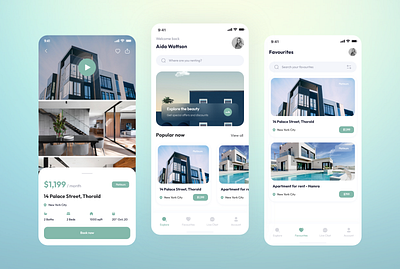 Property Rent App app branding dashboard design exterior design graphic design home home design house illustration interior logo property real estate typography ui ux vector