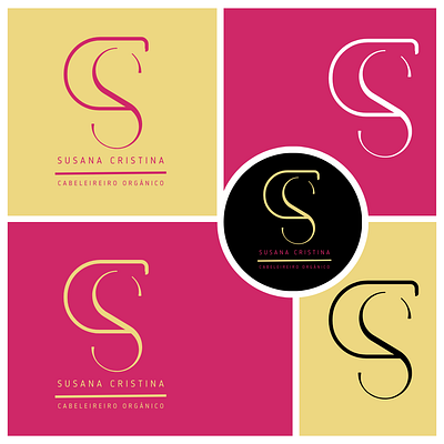 Susana Cristina Organic Hair Salon Logo Design graphic design modern logo