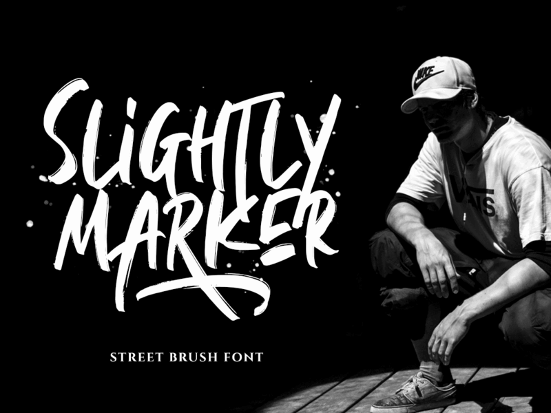 Slightly Marker – Brush Font brush fonts typography