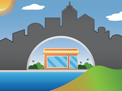 Small Business 2d art artwork business city design environment flat design graphic design illustration small business vector