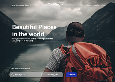 TravelMore Application User interface 3d adobe adobexd animation app design figma illustration logo motion graphics ui ux