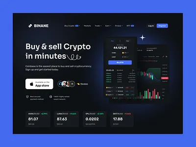 Cryptocurrency Landing page - sadekud cryptocurrency landing page dark ui web design