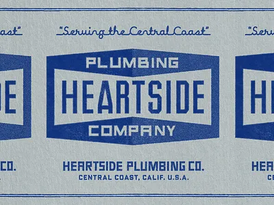 Heartside Plbg. 1/4 branding design graphic design heartside illustration logo plumbing travis pietsch typography vintage