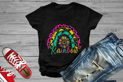 Rainbow Sublimation/Sunflower colorful sunflower design graphic design illustration rainbow sublimation rainbow sunflower shirt sunflower sunflower png svg t shirt