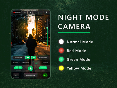 Night Mode Camera app branding design icon logo typography ui ux