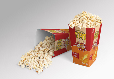 Branding for Popcorn branding design food illustration packaging vector