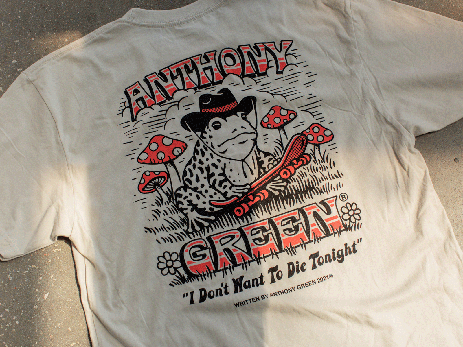 Anthony Green Tee Design anthony green design frog graphic design illustration skateboard tee travis pietsch tshirt vintage woodcut