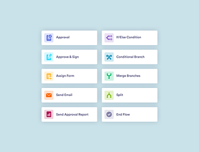 Approval Element List approval element element icon graphic design icon design icons jotform product design ui ui design uiux workflow workflow builder