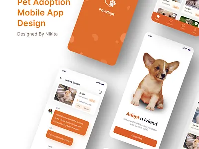 Pet Adoption Mobile App design pet petadoptionapp ui uiux ux
