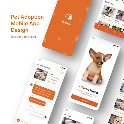 Pet Adoption Mobile App design pet petadoptionapp ui uiux ux
