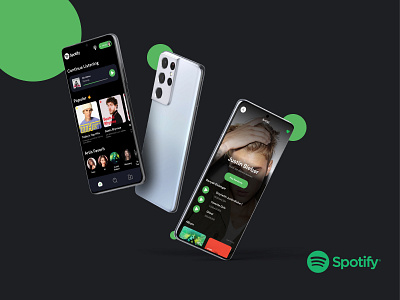 Spotify Music App app branding design illustration mobile mobile app mockup ui