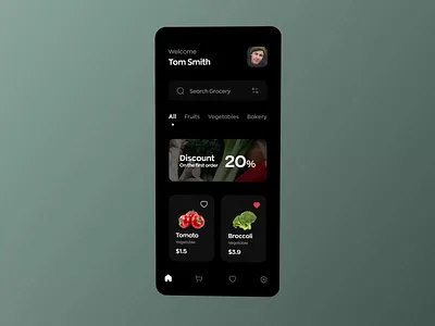 Grocery Store Mobile App animation app app design ecommerce food groceries grocery grocery app grocery application grocery store ios market mobile app mvp products ronas it shop store ui ux