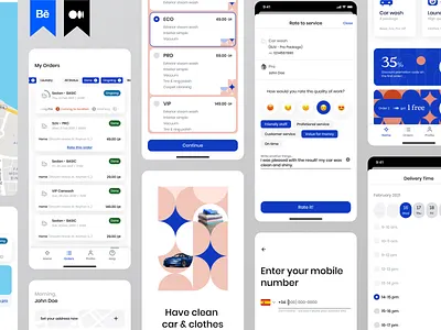 Rafiji app [Part 2] — UX/UI redesign case study application booking car wash carwash carwash app checkout design illustration laundry laundry app map mobile app ordering product design case study promotion banner redesign redesign case study ui ux ux case study
