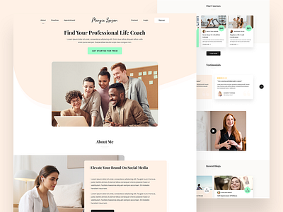 Coaching website Ui/Ux design - Online course learning UI design clean coaching website interface interface design landing landing page minimal modern online coaching online courses professional ui ui design uiux user interface web web design webdesign website website design