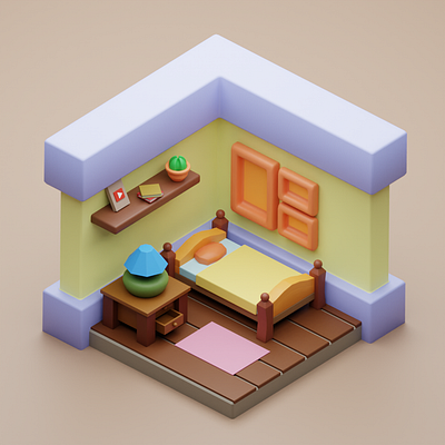 Isometric 3d Room