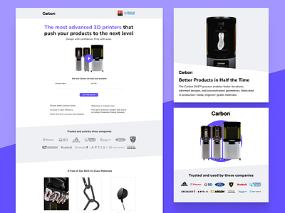 Carbon | Landing Page & Ads design ui