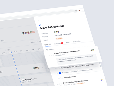 Project Management Dashboard — Timeline Details Tasks List app clean dashboard design interface kanban project management roadmap saas sidebar task task app task management timeline ui uidesign ux web web app web design