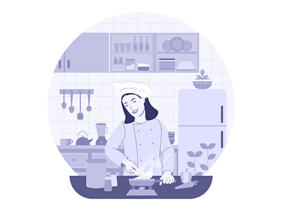 Concept Illustration - Kitchen india