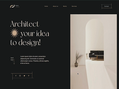 Interior website design - Interaction design animation animation design design interaction interaction design interior interior design landing page design ui ui animation ui design ui interaction uiux web design website animation website design website interaction
